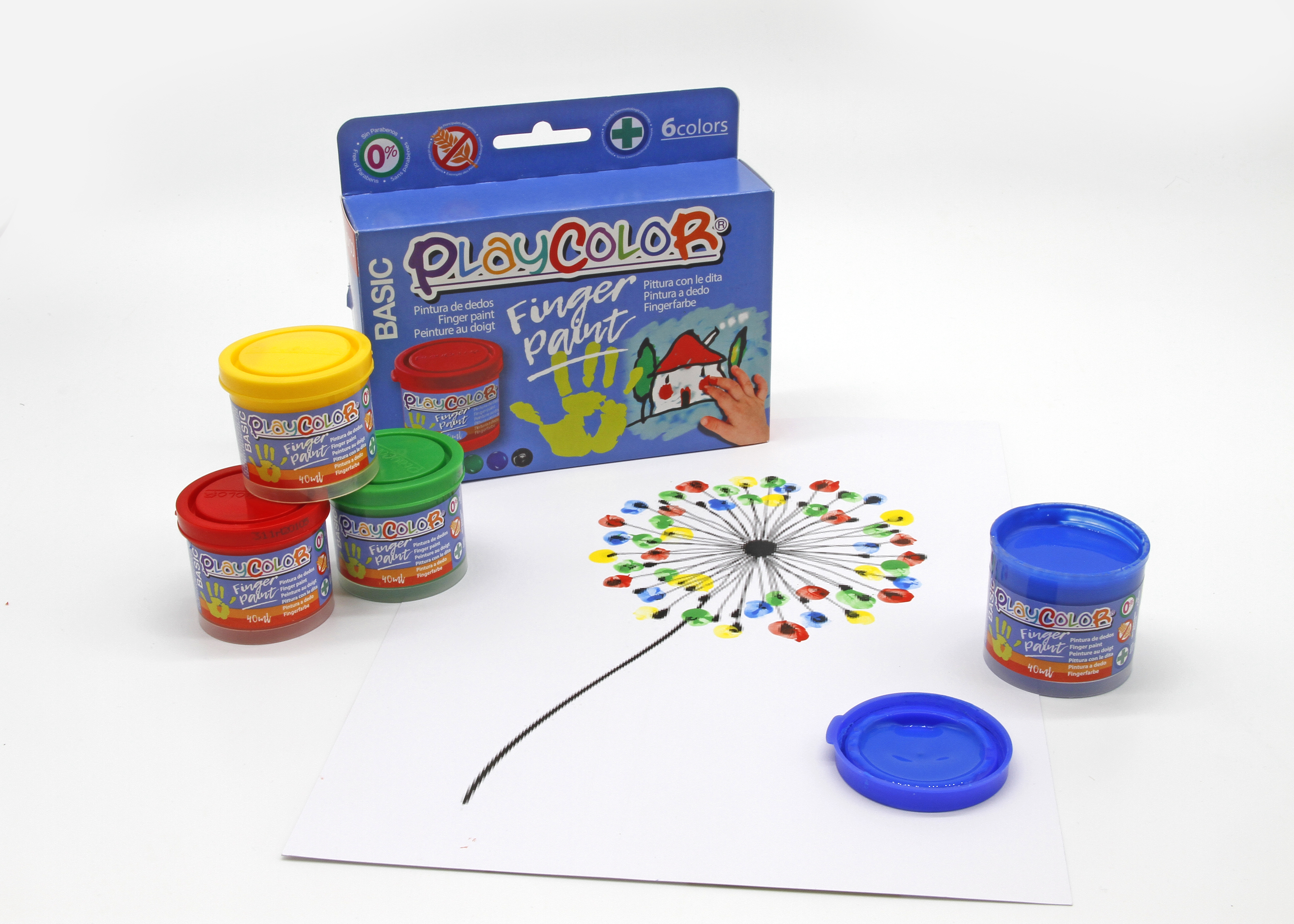 Carioca Baby Finger Paints  Set Pintura de Dedos con 6 Témperas